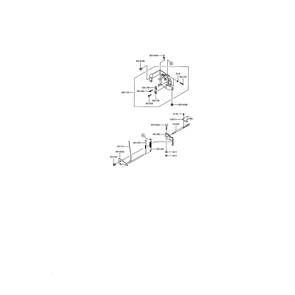Engine >> Control Equipment Diagram and Parts List for 893999  Cub Cadet Lawn Tractor